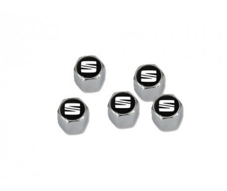 Jeu de 5 bouchons valves de roues SEAT