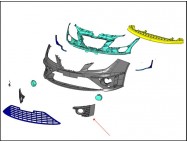 Ensemble grilles latérales antibrouillards (gche+drte)