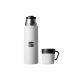 Bouteille Isotherme avec tasse SEAT Blanche